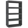 vidaXL Biblioth&egrave;que/S&eacute;parateur de pi&egrave;ce Gris 80x35x135 cm Pin massif