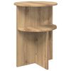 vidaXL Table d'appoint Ch&ecirc;ne artisanal &Oslash; 39,5 x 55 cm