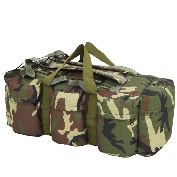 vidaXL Sac de sport en style militaire 3-en-1 45 L Camouflage