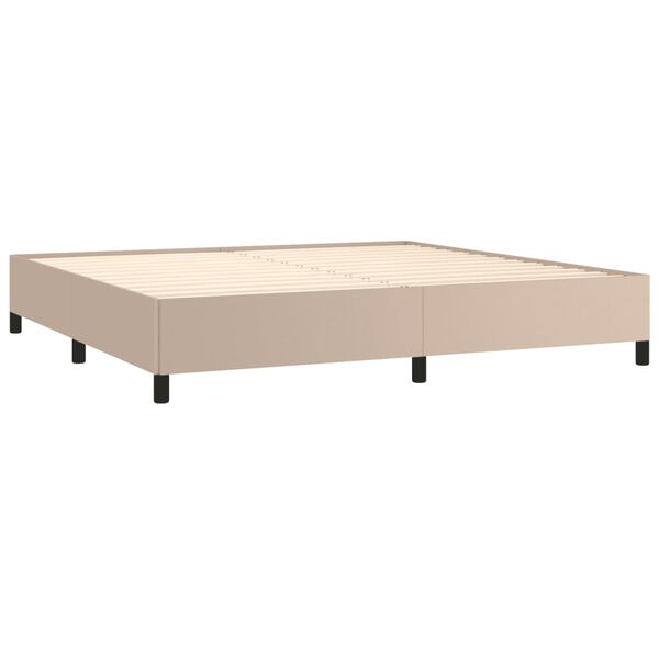 vidaXL Cadre de lit sans matelas cappuccino 200x200 cm similicuir