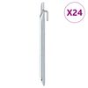 vidaXL Piquets de tente 24pcs en forme de V 24cm &Oslash;20mm acier galvanis&eacute;