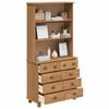 vidaXL Hutch ASKIM Cire de Miel 91 x 40 x 184 cm Bois de pin massif