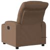 vidaXL Fauteuil de massage inclinable Marron Tissu