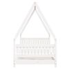 vidaXL Cadre de lit pour enfants blanc 90x190 cm bois de pin massif