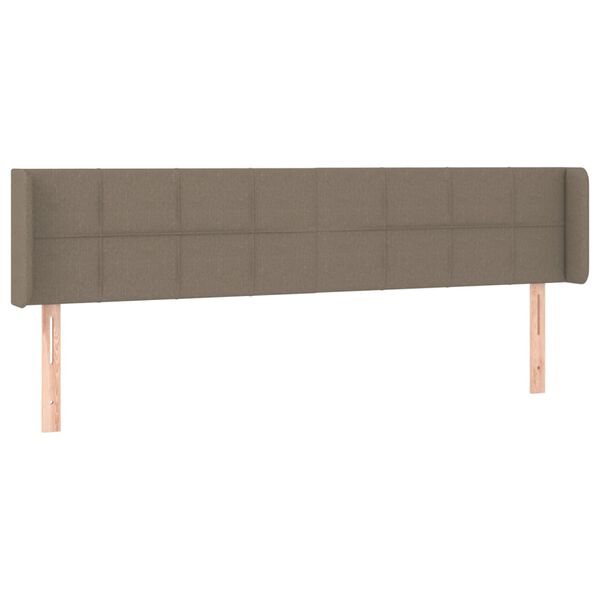vidaXL T&ecirc;te de lit avec oreilles Taupe 183x16x78/88 cm Tissu