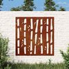 vidaXL D&eacute;coration murale jardin 55x55 cm acier corten design bambou