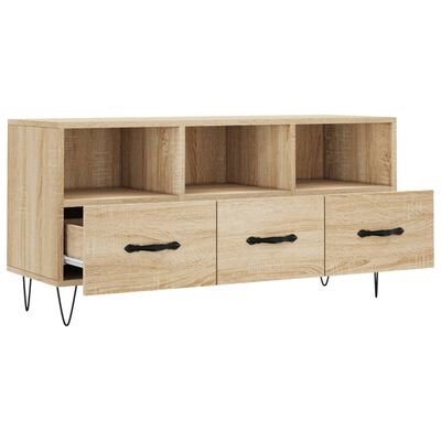 vidaXL Meuble TV chêne sonoma 102x36x50 cm bois d'ingénierie