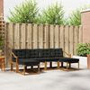 vidaXL Ensemble de canap&eacute;s d'ext&eacute;rieur 6 pcs Naturel et Noir
