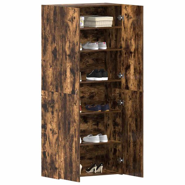 vidaXL Cabinet &agrave; chaussures avec porte Multicolore 80 x 35.5 x 180 cm