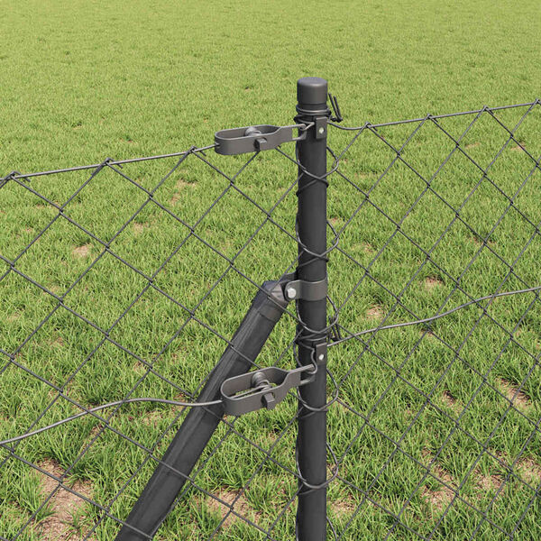 vidaXL Poteau de cl&ocirc;ture. Gris 25 x 0,4 m (maille 60 x 60 mm)