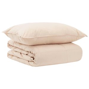 vidaXL Ensemble de Duvet 2 pc 135 x 200 cm Toutes saisons Beige