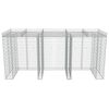 vidaXL Mur en gabion pour poubelle Acier galvanisé 270x100x130 cm