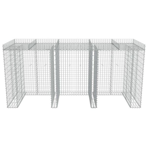 vidaXL Mur en gabion pour poubelle Acier galvanisé 270x100x130 cm