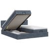vidaXL Lit ottoman avec matelas 2 pcs Gris fonc&eacute; Velours