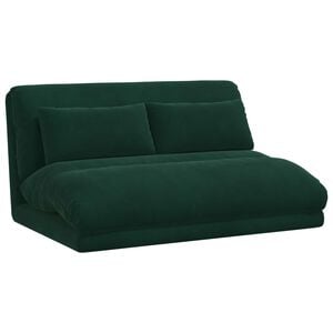 vidaXL Fauteuil de sol ajustable Vert fonc&eacute; Velours