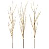 vidaXL Branche de cuivre LED de d&eacute;coration de No&euml;l 3 pc Marron 62 cm