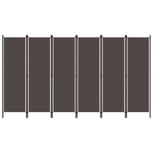 vidaXL Cloison de s&eacute;paration 6 panneaux Marron 300x180 cm