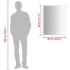 vidaXL Miroir Blanc 80x60 cm