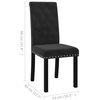 vidaXL Chaises &agrave; manger lot de 4 noir velours