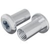 vidaXL Ecrou de verrouillage 2 pi&egrave;ces Nickel M6 x 15 mm Acier