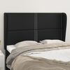 vidaXL T&ecirc;te de lit avec oreilles Noir 147x23x118/128 cm Similicuir