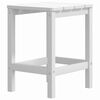 vidaXL Chaises de jardin Adirondack avec table PEHD Blanc