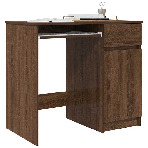 vidaXL Bureau ch&ecirc;ne marron 86x49x76 cm bois d'ing&eacute;nierie