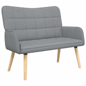 vidaXL Sofa 2 places Gris clair 115 x 61 x 87 cm Tissu