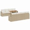 vidaXL Ensemble de canap&eacute; de jardin 9 pc Beige Poly rotin
