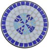 vidaXL Table d'appoint Mosaïque Bleu et blanc