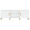 vidaXL Meuble TV Blanc 150x30x50 cm Bois d'ingénierie