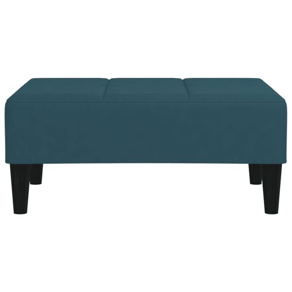 vidaXL Repose-pied Bleu 78x56x32 cm Velours