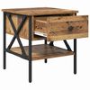 vidaXL Table de chevet avec tiroir Bois ancien 40 x 42 x 45 cm