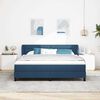vidaXL Lit boxspring avec matelas avec matelas Bleu 180 x 200 cm tissu