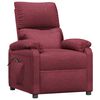 vidaXL Fauteuil inclinable &eacute;lectrique Rouge bordeaux Tissu