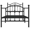 vidaXL Cadre de lit m&eacute;tal sans matelas avec pied de lit noir 80x200 cm