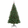 vidaXL Sapin de No&euml;l artificiel Vert 210 cm PVC, Acier et Plastique