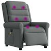 vidaXL Fauteuil inclinable de massage &eacute;lectrique gris fonc&eacute; tissu