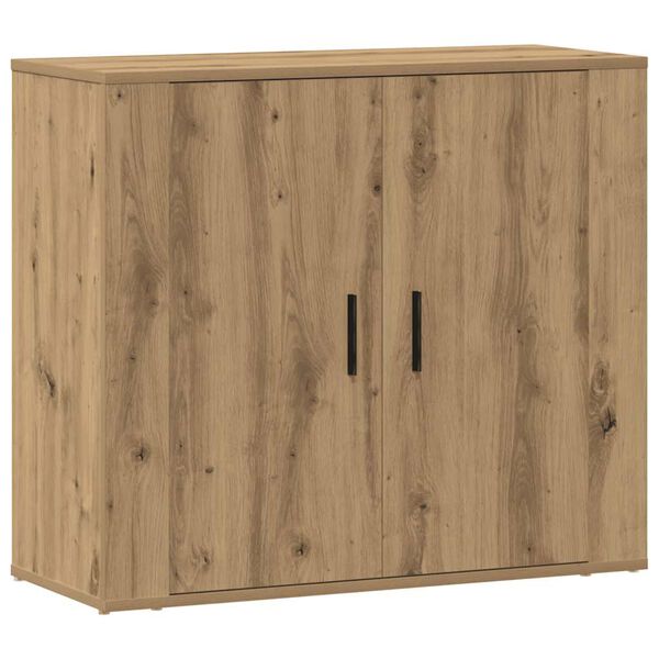 vidaXL Buffet ch&ecirc;ne artisanal 80x33x70 cm bois d'ing&eacute;nierie