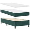 vidaXL Lit &agrave; ressorts avec matelas Vert fonc&eacute; 200 x 80 cm Polyester
