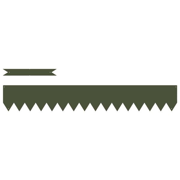 vidaXL Bordure de Pelouse 50 pcs Vert olive 100 x 0.05 x 20 cm