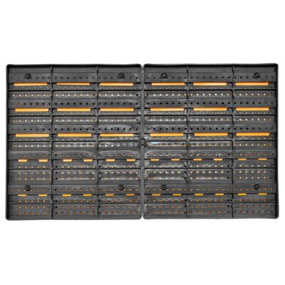 vidaXL Kit de bacs de stockage et panneaux muraux 32 pcs Jaune et noir