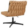 vidaXL Chaise pivotante de bureau beige bouclé comme de la laine tissu