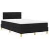 vidaXL Lit &agrave; ressort LED avec bandes LED Noir 120 x 200 cm tissu
