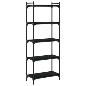 vidaXL Biblioth&egrave;que &agrave; 5 niveaux noir 60x30x154 cm bois d'ing&eacute;nierie