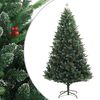 vidaXL Sapin de No&euml;l artificiel &agrave; charni&egrave;res avec baies rouges 120 cm