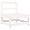 vidaXL Salon de jardin 8 pcs blanc bois de pin massif