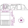 vidaXL Tente de camping tunnel 5 personnes vert imperm&eacute;able