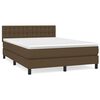 vidaXL Sommier &agrave; lattes de lit avec matelas Marron fonc&eacute; 140x200 cm