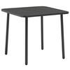 vidaXL Table de jardin Gris fonc&eacute; 80x80x72 cm Acier